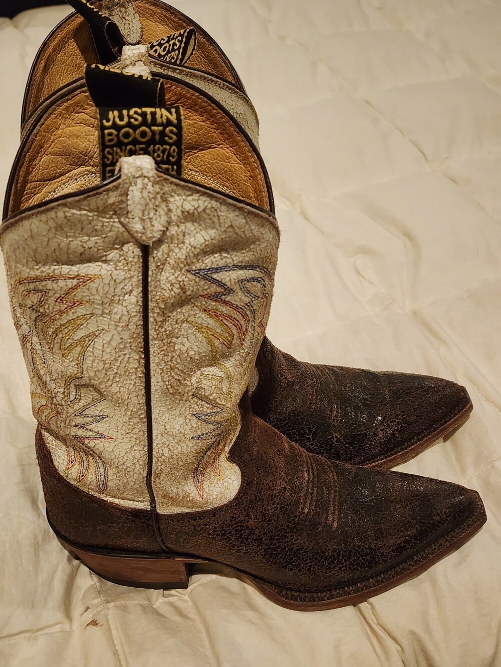 Womens Justin Boots Vintage Collection Distressed Leather Cowboy Boots 6½b